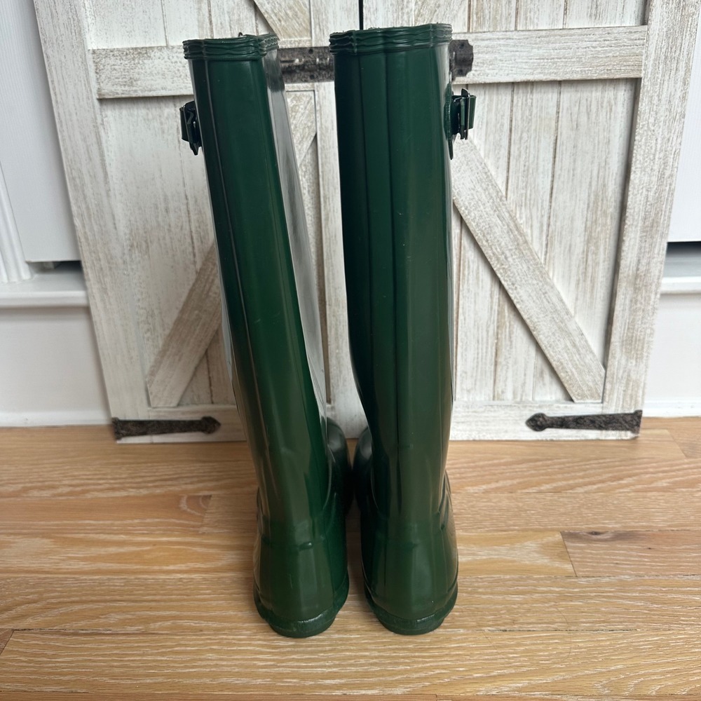 Hunter Womens Original Tall Rain Boot Gloss Green 8 - Picture 2 of 8
